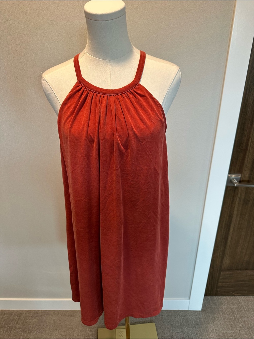 C&C California Rust Halter Mini Dress